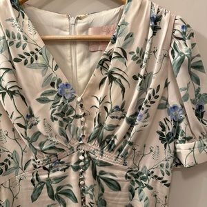 Gal Meets Glam Flower Satin Dress